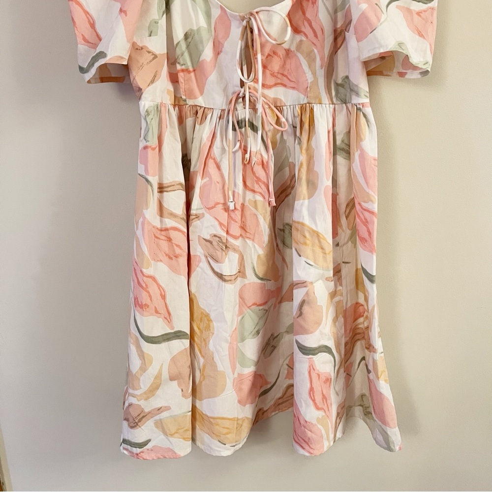 Abercrombie & Fitch Floral Mini Dress - Pink and Green - Picture 4 of 11